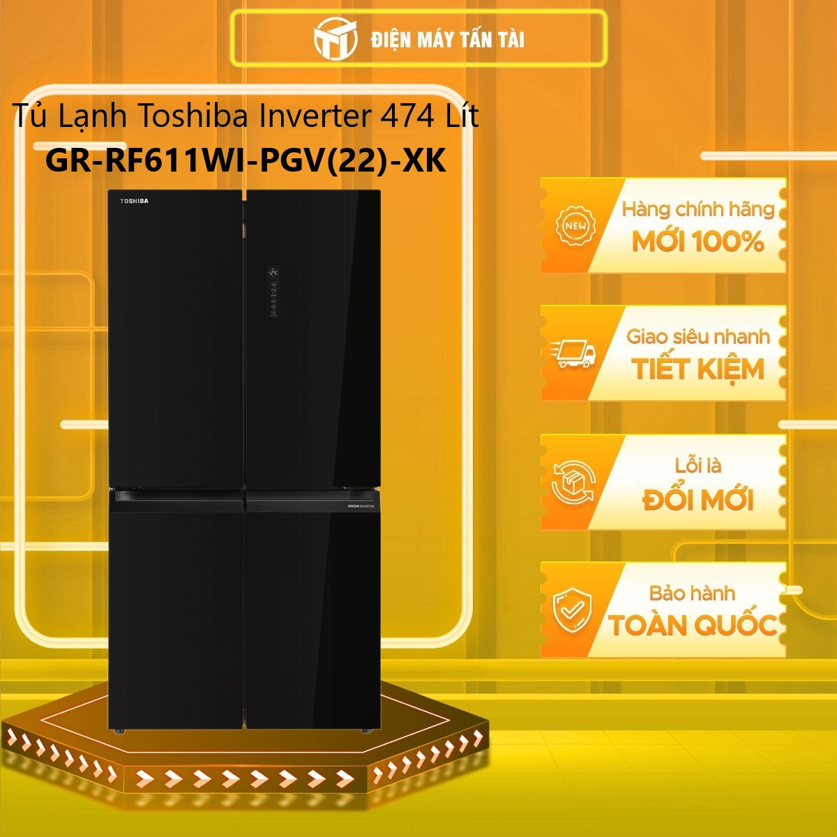 GR-RF611WI-PGV(22)-XK - Tủ Lạnh Origin Inverter Toshiba GR-RF611WI-PGV(22)-XK - Hàng Chính Hãng - Chỉ Giao Hồ Chí Minh
