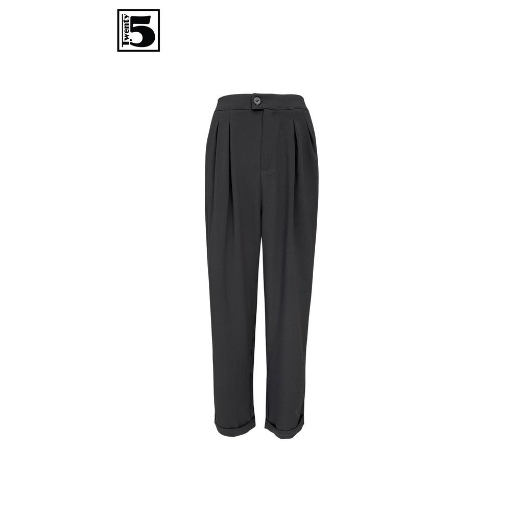 Quần kaki nữ dáng baggy 2 ly, gấu lật Twentyfive N631