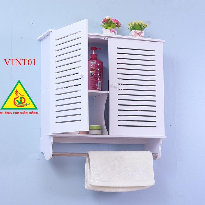 Tủ nhà tắm treo tường 2 cánh lớn - Kệ lắp ráp treo tường nhà tắm ( 60x50x20cm)- VIENDONG ADV