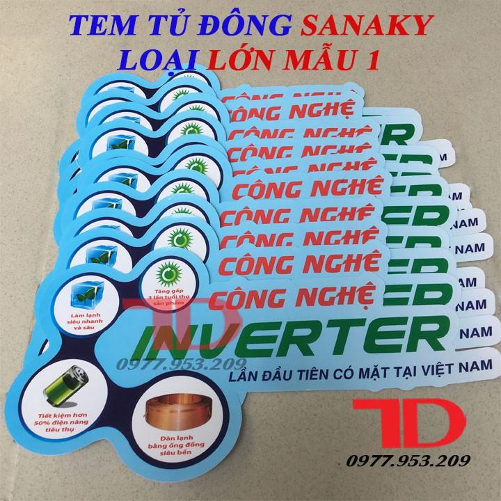 Tem tủ đông SANAKY loại lớn mẫu 1