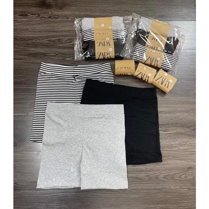 Quần Legging đùi nữ cotton tăm dày dặn cạp chun, Quần đùi nữ cạp chun lưng thun tôn dáng cotton dày dặn CA56