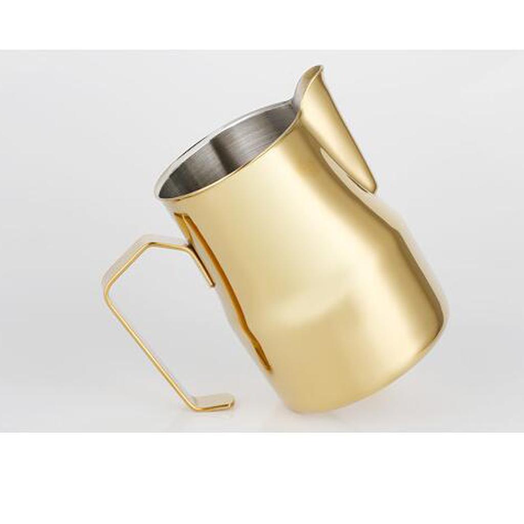 Stainless Steel Coffee Frothing Milk Jug Pull Flower Cylinder Cup