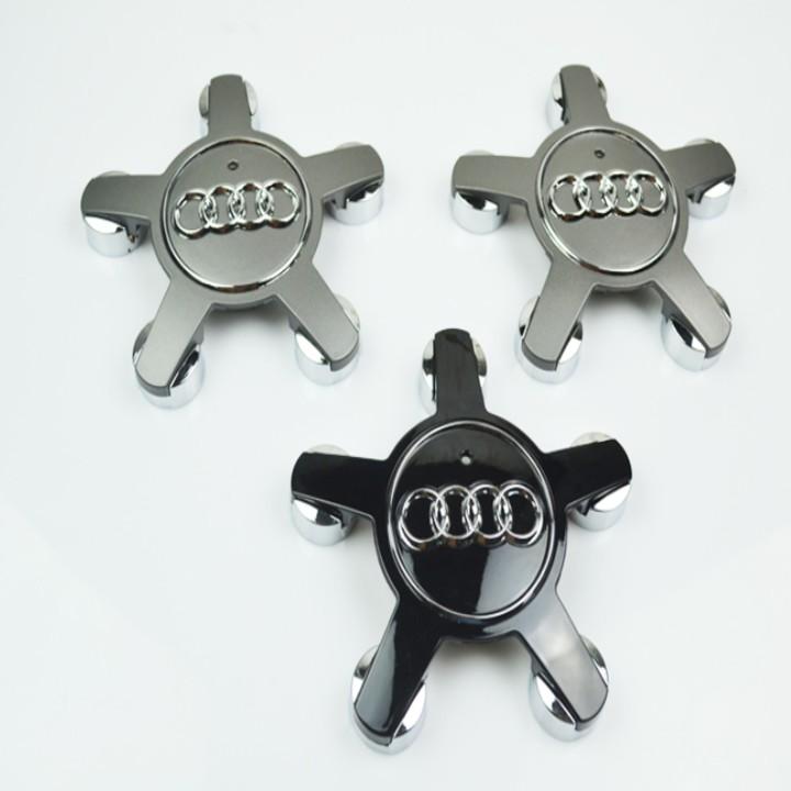 Logo chụp mâm, lazang bánh xe Audi đường kính 135mm A6Q5135: Dùng cho các loại xe: A6 A6L A4 A4L A5 A7 S5 Q3 Q5 RS