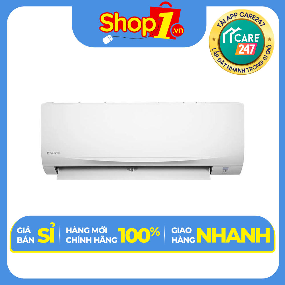 Model mới 2023 - Máy Lạnh Daikin FTF25XAV1V 1HP  - Bền bỉ - Luồng gió dễ chịu - HÀNG CHÍNH HÃNG