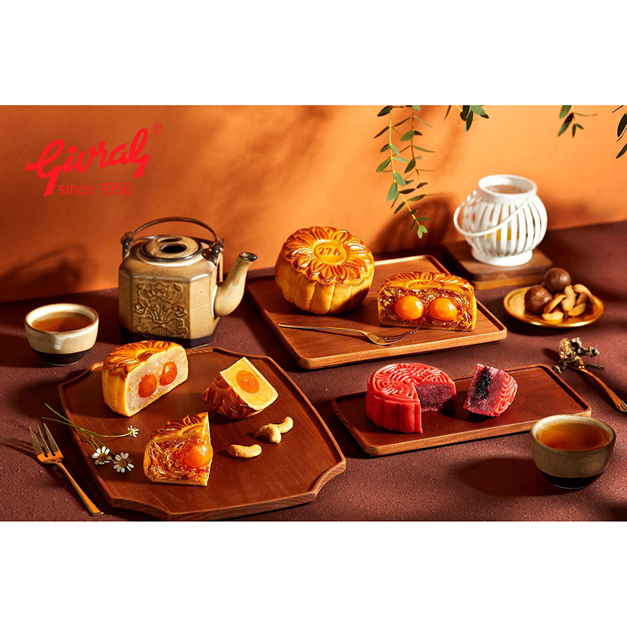 Bộ túi và Hộp Bánh Trung Thu Givral Trăng Thanh 1 (150gr)