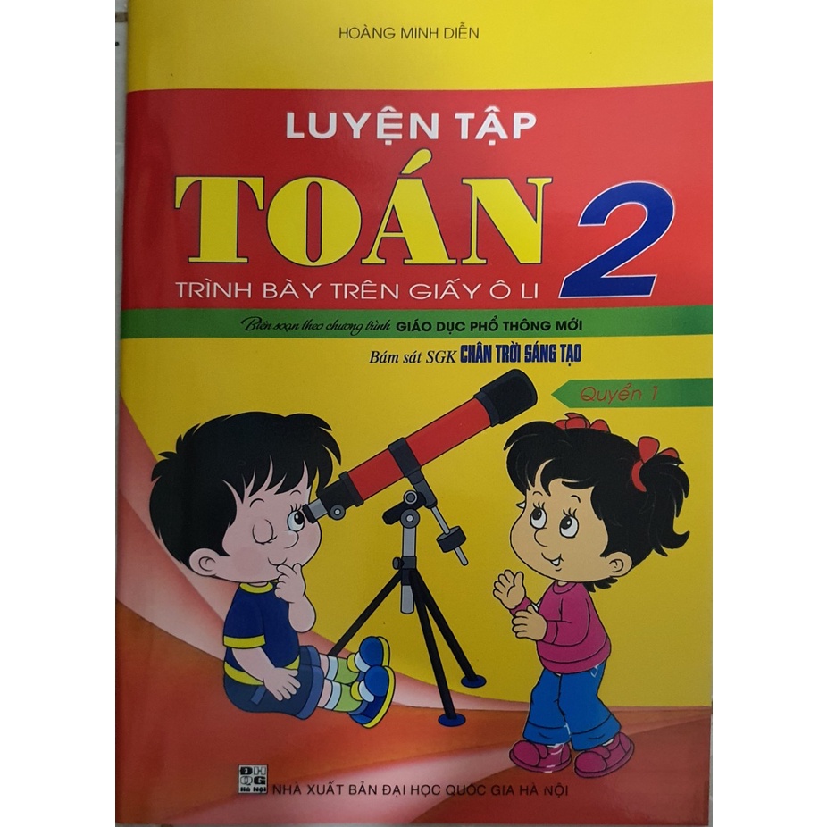 Sách - Combo Luyện Tập Toán 2 Trình Bày Trên Giấy Ô Li Quyển 1+ Quyển 2