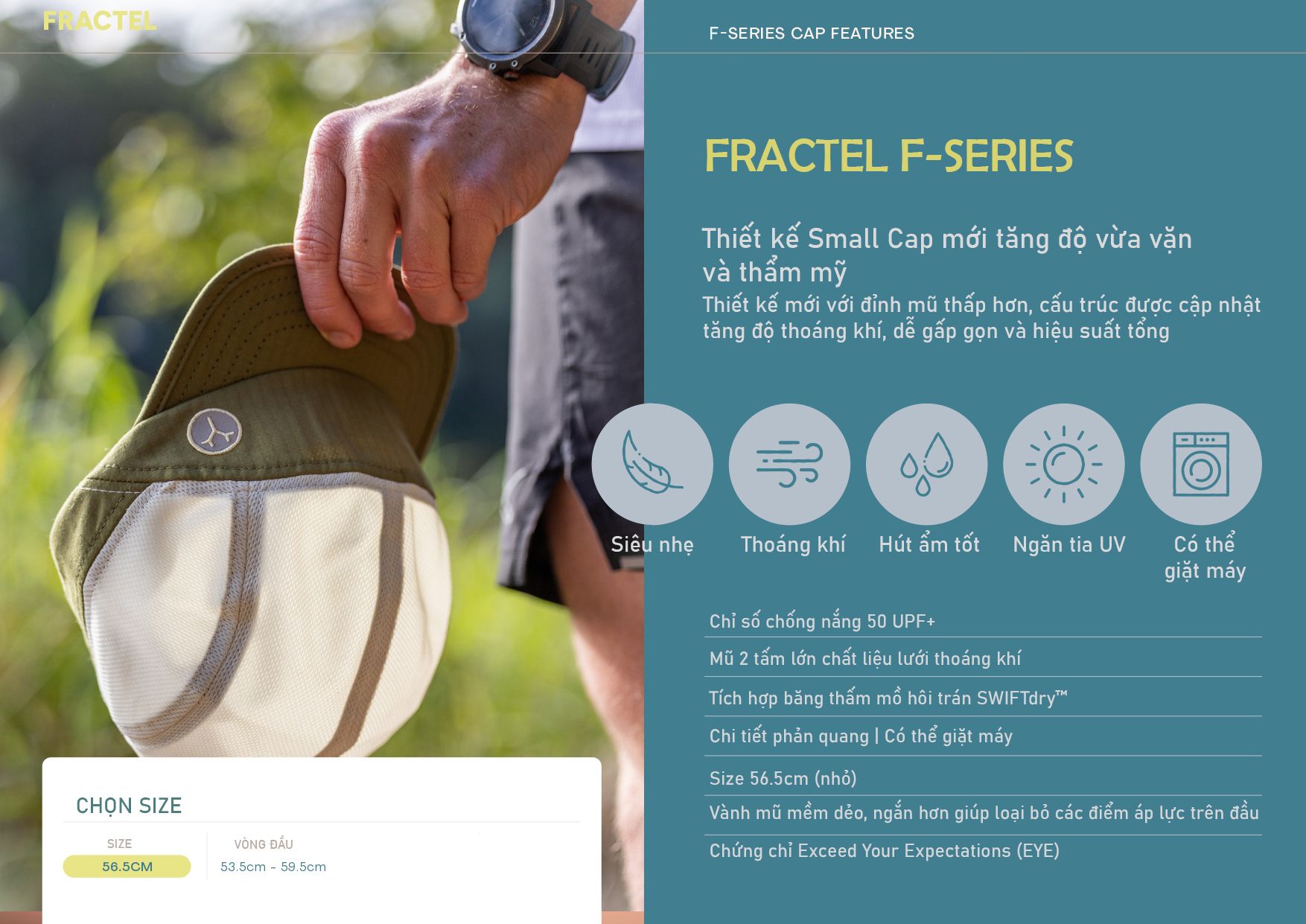 MŨ CHẠY BỘ FRACTEL RUNNING CAP - F-SERIES