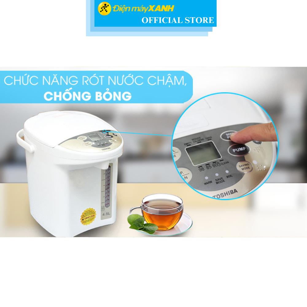 Bình thủy điện Toshiba PLK-45SF(WT)VN 4.5 lít - Hàng Chính Hãng