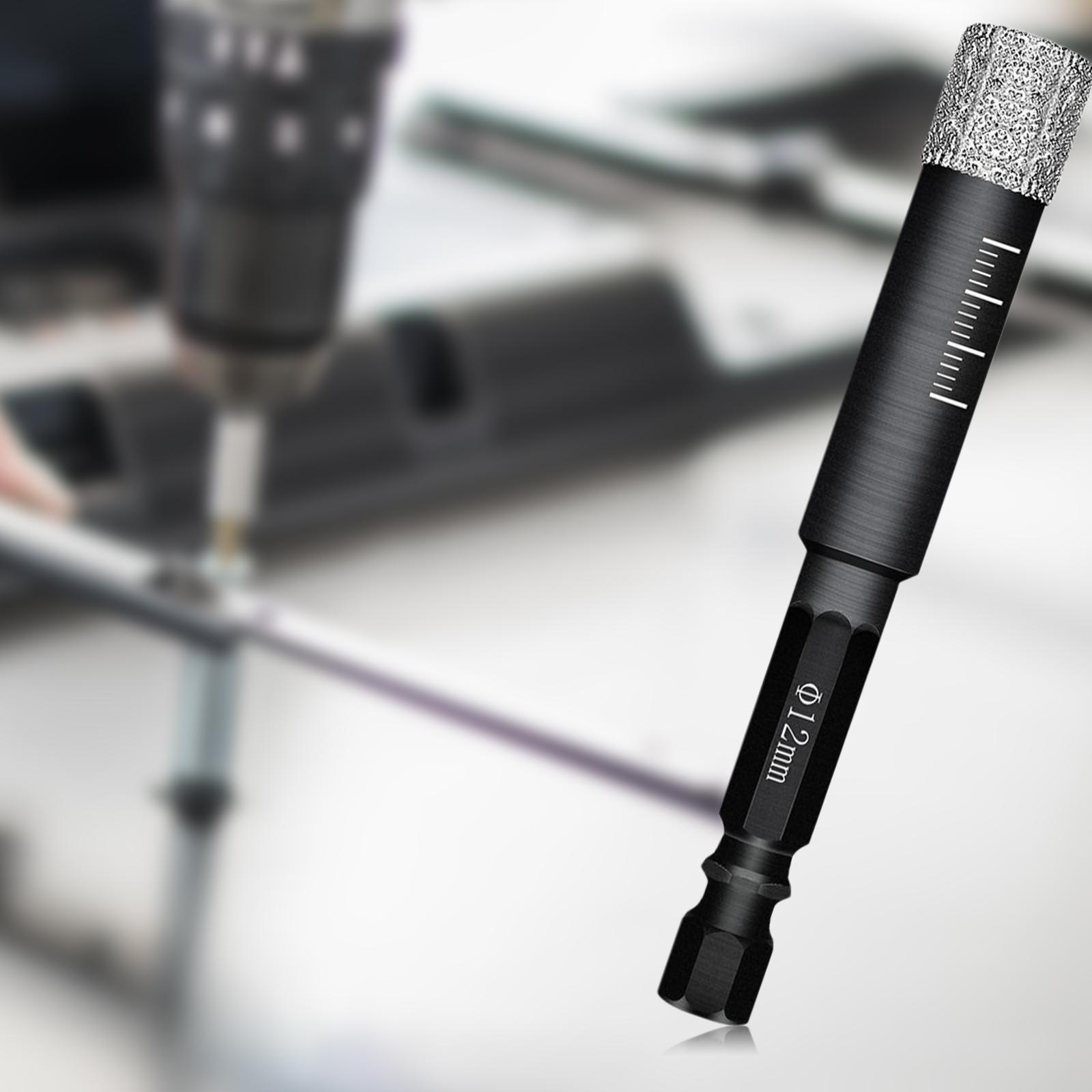 Diamond Dry Drill Bit Set for Stone Porcelain Granite 12MM+10MM