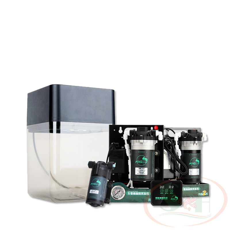 Bộ phun sương Mius Smart, Mini Rainforest Spray System hẹn giờ phun ẩm bể bán cạn tiểu cảnh bò sát hàng nhập khẩu