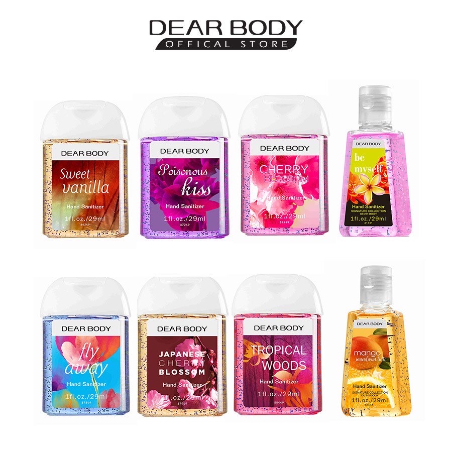 Gel / Nước Rửa Tay Khô DEAR BODY 29ml - Khử Mùi Tanh Hôi - Khử Khuẩn - Làm Sạch - Thơm Tay - Mềm Mịn