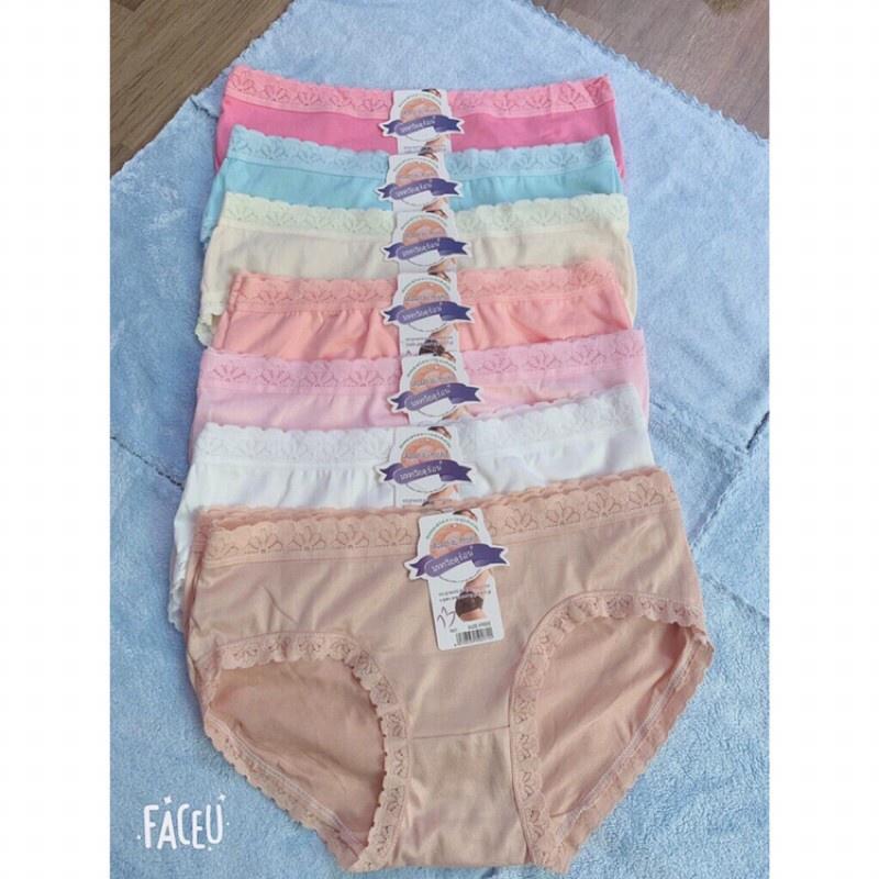 Quần Lót Nữ Cotton Xinh Xắn Viền Ren Siêu Mịn - Chất Liệu Thấm Hút Và Co Giãn 4 Chiều