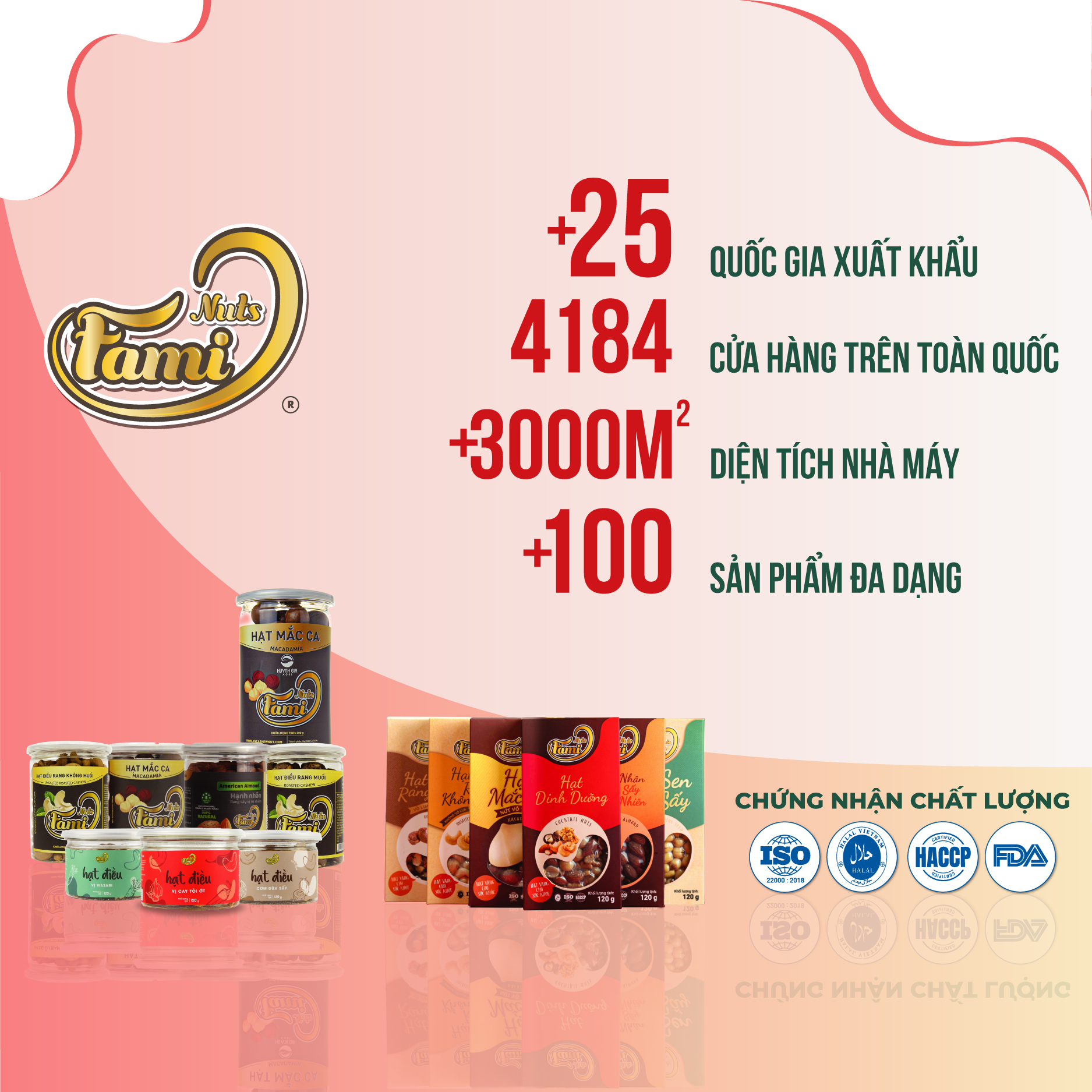 Kẹo Nougat Kẹo ít ngọt - FAMINUTS 5 Loại Hạt Vị Dâu Thơm Ngon