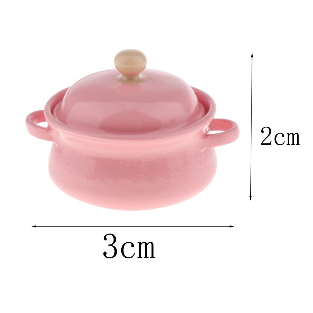 Mini Pots - Miniature Dollhouse 1:12 Soup Pot Dolls Kitchen Decor Accessories