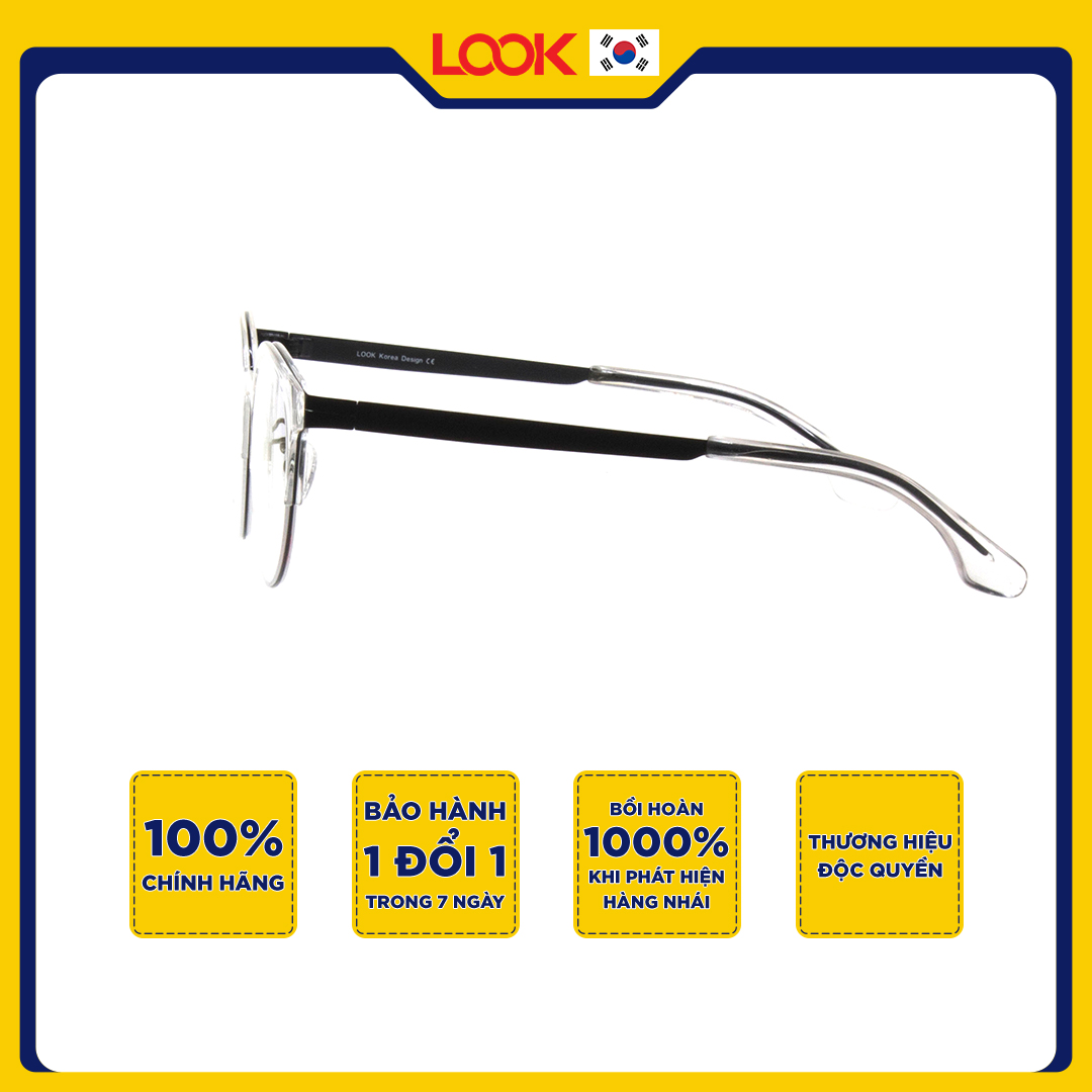 Gọng Kính Cận Nữ LOOK LK835262YF Nhựa TR90 Oval Nguyên Khung - Hàng Chính Hãng