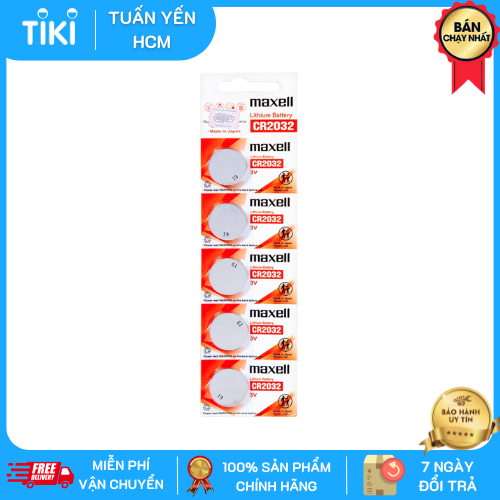 Vĩ 5 viên pin Maxell CR2032 - hàng nhập khẩu - giao màu ngẫu nhiên