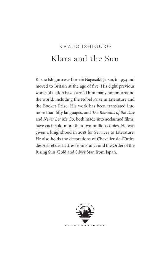 Klara And The Sun: A Novel