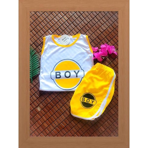 Bộ Quần Áo Trẻ Em In Hình Chữ BOY Cho Bé