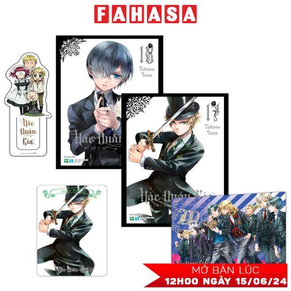 Bộ Manga Hắc Quản Gia - Tập 17 + Tập 18 (Bộ 2 Cuốn) - Tặng Kèm Black Card + Bookmark “Gia Nhân” + Plastic Card