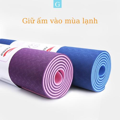 Thảm tập Yoga Gym chống trơn trượt 6mm miếng tập Yoga Gym thể dục tại nhà G-Sports