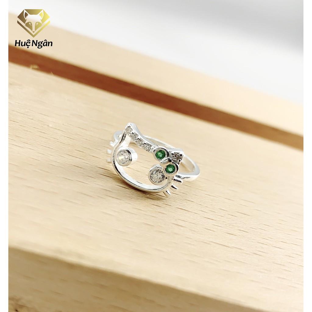 Nhẫn bạc Ý 925 Huệ Ngân - Mèo KITTY RYR140071