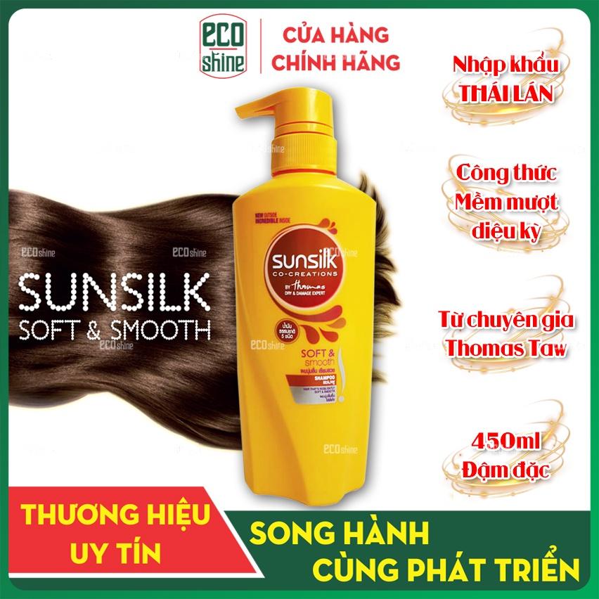 Dầu gội Sunsilk mềm mượt diệu kỳ cung cấp dưỡng chất giúp tóc mềm mượt quyến rũ không chẻ ngọn vào nếp