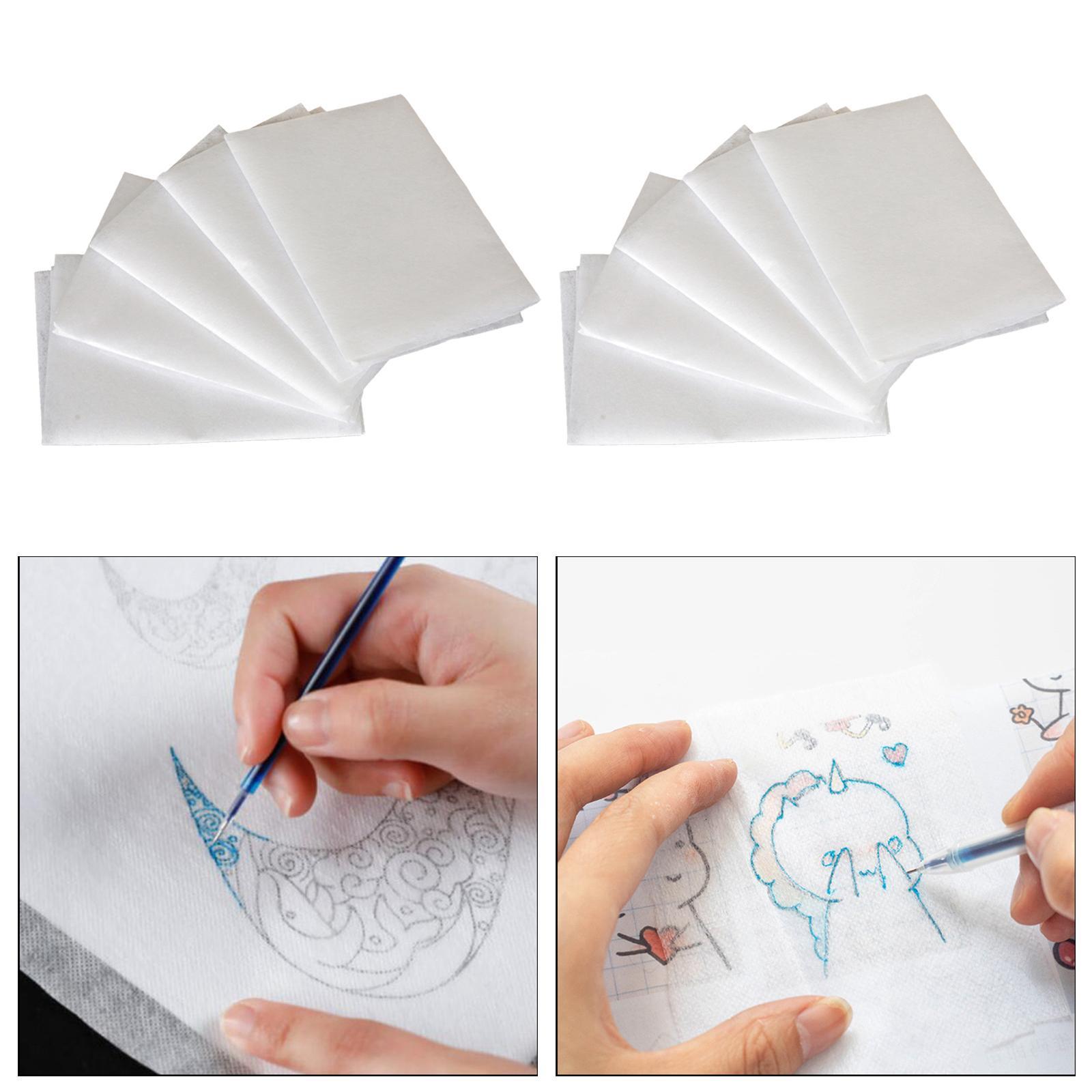 2x 10 Sheets White Carbon Transfer Paper 20x20 Inch Tracing Paper Carbon Graphite Copy Paper with Embossing Stylus Tracing Stylus Dotting Tools