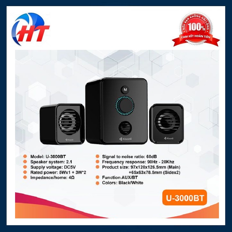 LOA VI TÍNH 2.1 KISONLI U-3000BT - HT - HÀNG CHÍNH HÃNG