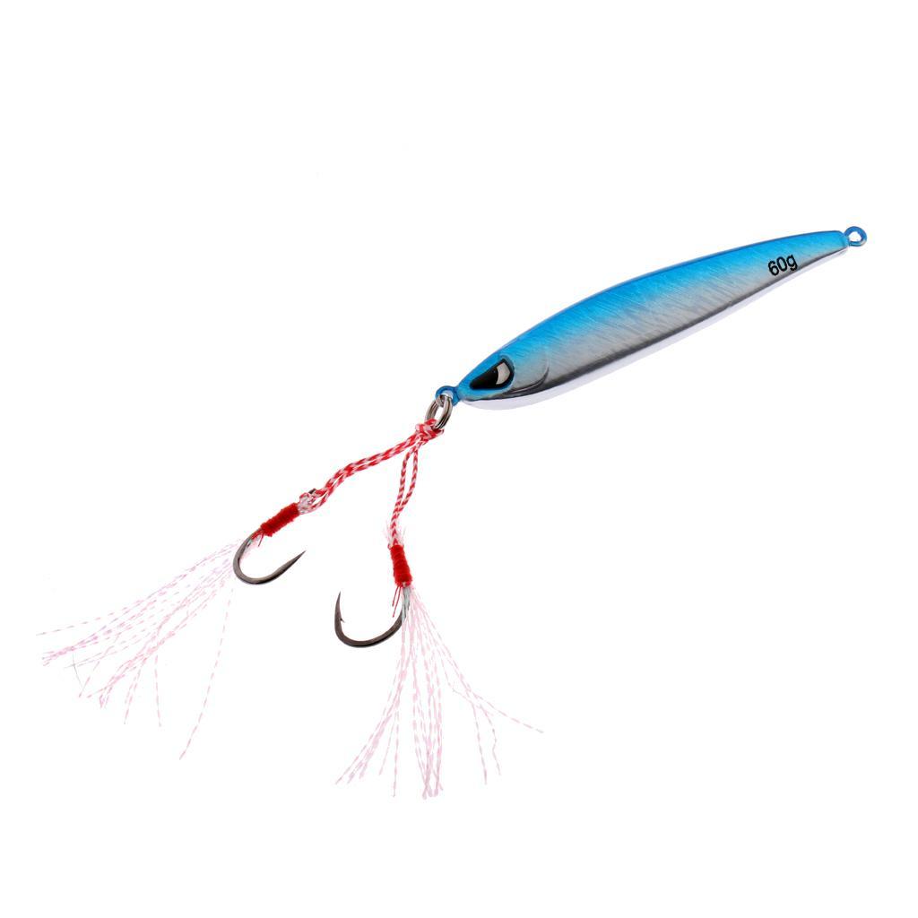 4Pc Fishing Lure Lead Fish Metal Jigging Wobbler Crankbaits Baits 60g 80g Multi-Color