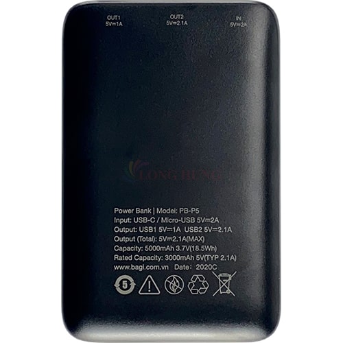 Sạc dự phòng Bagi 5000 mAh PB-P5 - Hàng chính hãng