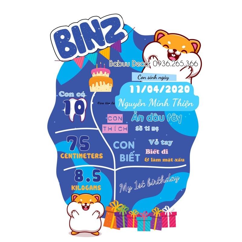Bảng thông tin / Khung ảnh 12 tháng trang trí sinh nhật