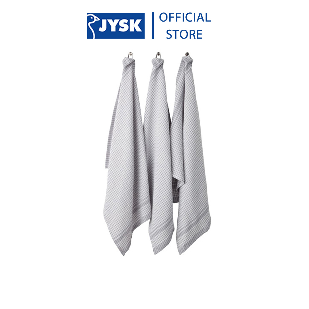 Khăn bếp | JYSK Sandarve | cotton | xám | R50xD70cm | 3 chiếc/bộ