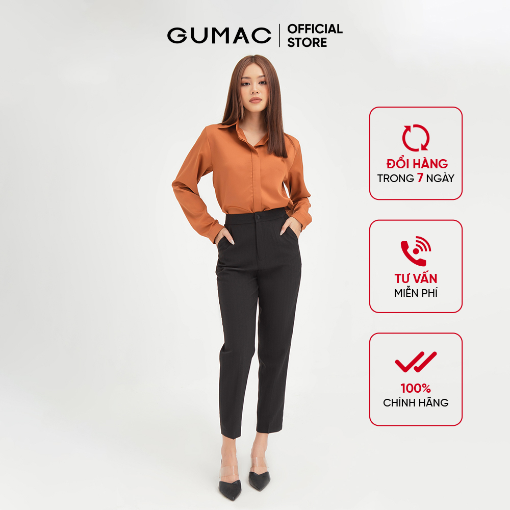 Áo sơ mi nữ tay dài GUMAC đồ công sở AB405