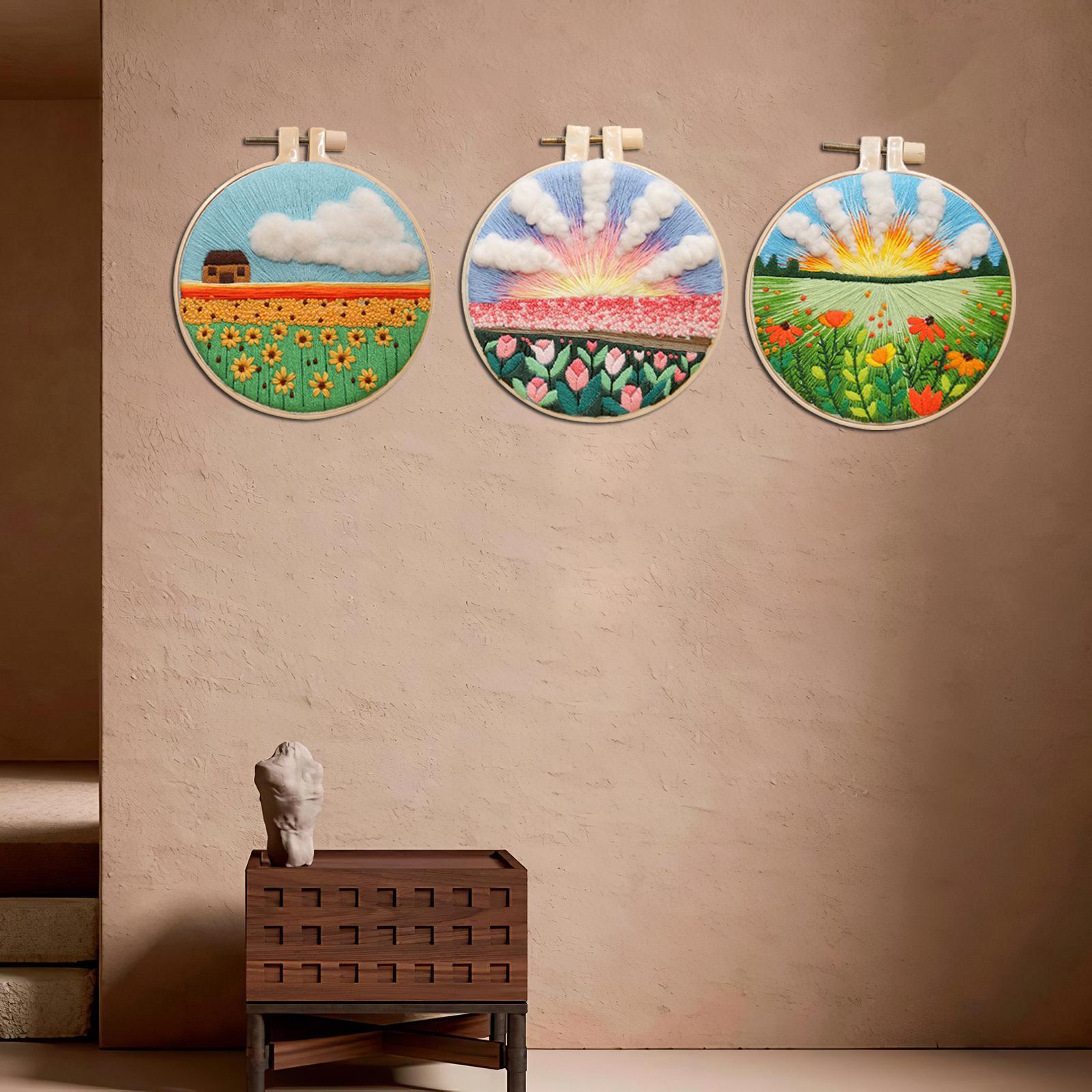 Needlework  With Embroidery Hoop