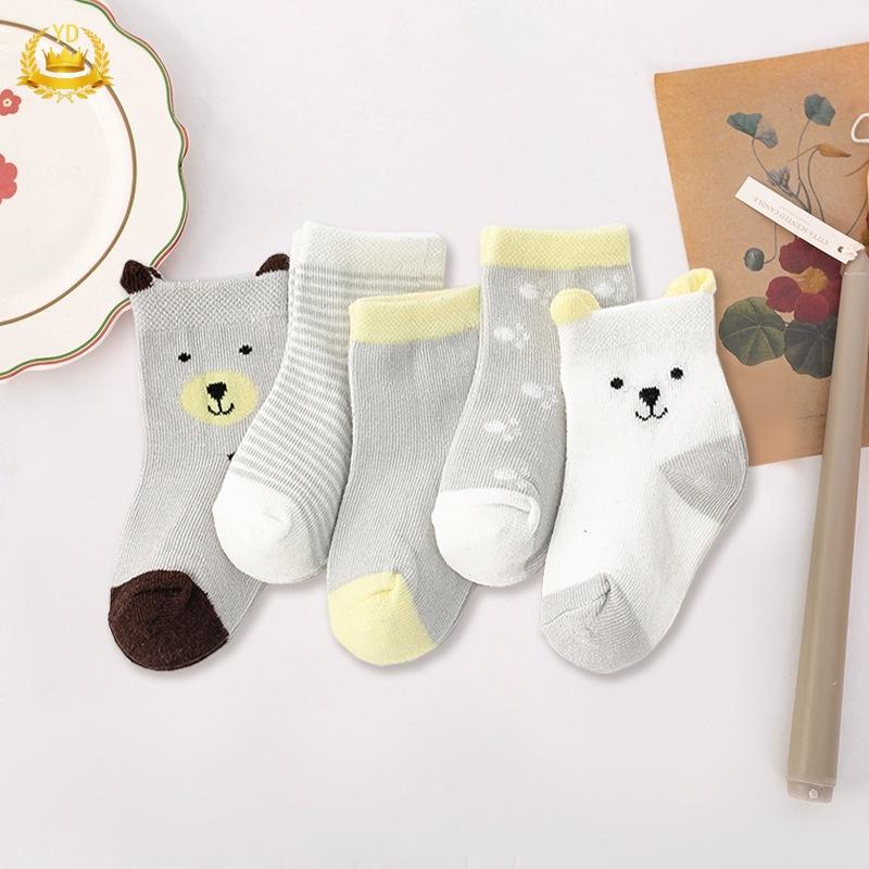 Set 5 đôi tất cotton mềm cho bé sơ sinh 0-6 tuổi