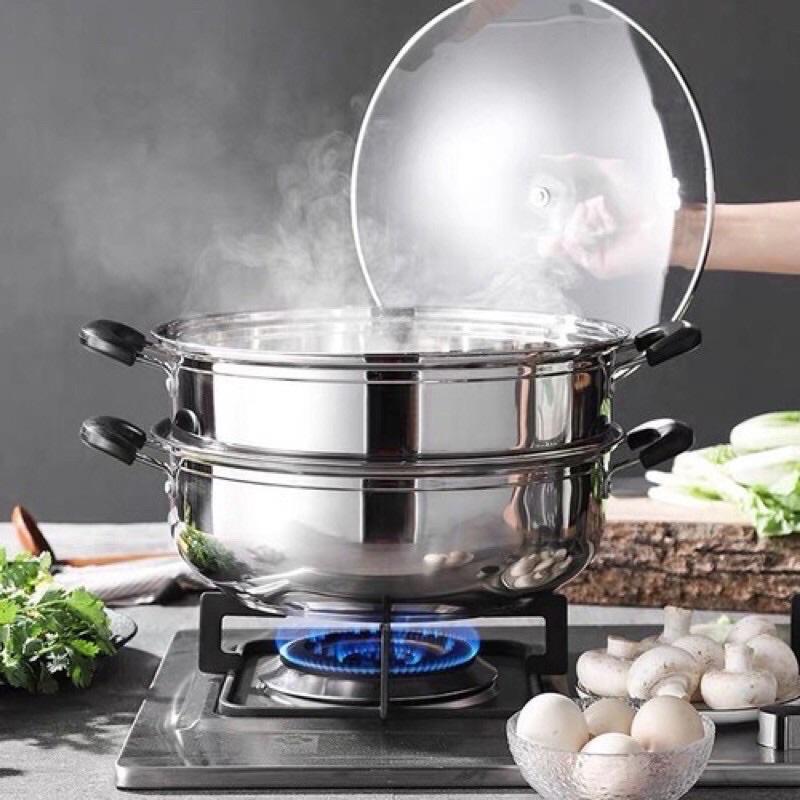 Nồi hấp inox 2 tầng đa năng