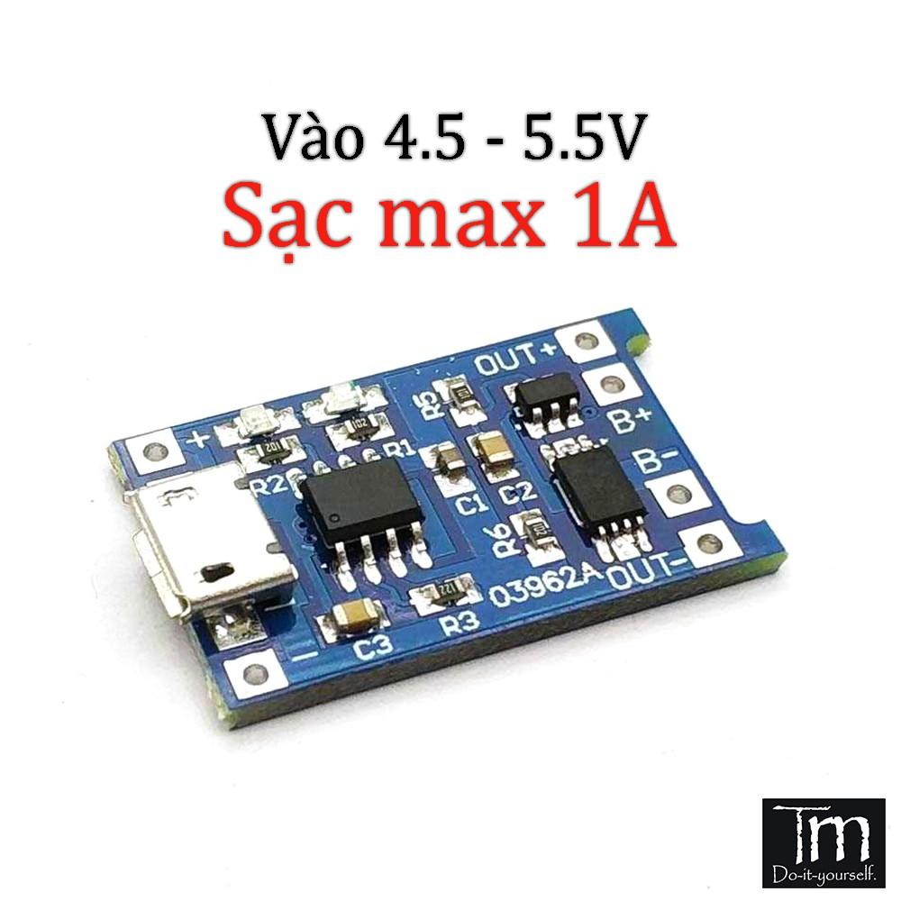 Mạch Sạc Pin Lithium TP4056 Có/không Bảo Vệ