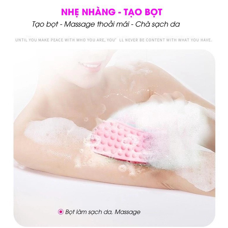 Đai Chà Lưng Silicon Massage Thư Giản Khi Tắm Dùng Cho Mọi Gia Đình - Hàng Tốt - Giao Màu Ngẫu Nhiên