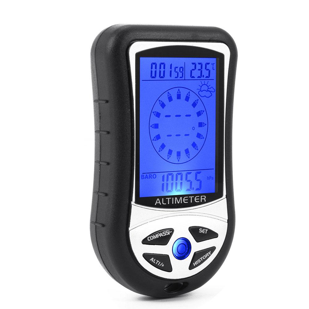 8-in-1 Electronic Altimeter Mini Hand-hold Multi-function Altimeter LCD Altimeter Portable Barometer Thermo-meter