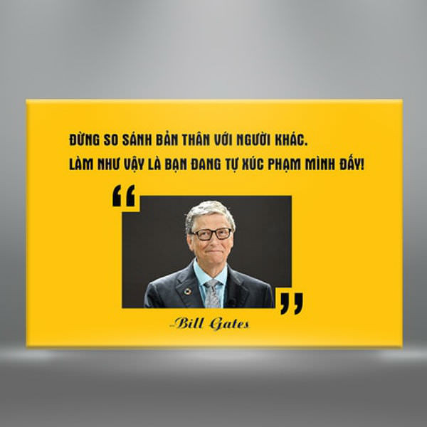 Tranh Canvas Viền Composite Trích Dẫn: "Đừng So Sánh Bản Thân Với Người Khác" W330