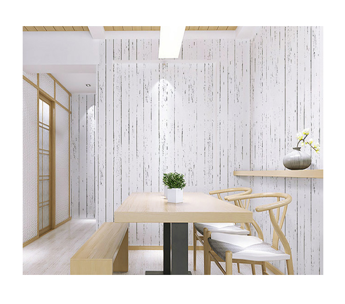 Combo 5m Decal Giấy Dán Tường Giả Ván Trắng