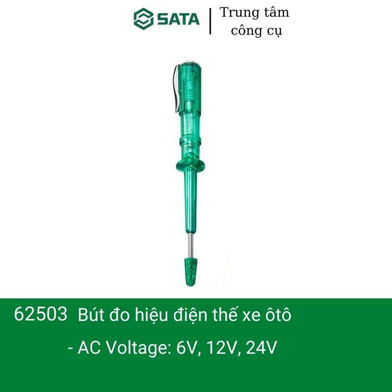 Bút Thử Điện 6v 12v 24v Cho Xe Hơi Sata 62503, Bút đo hiệu điện thế xe ô tô- Hàng chính hãng