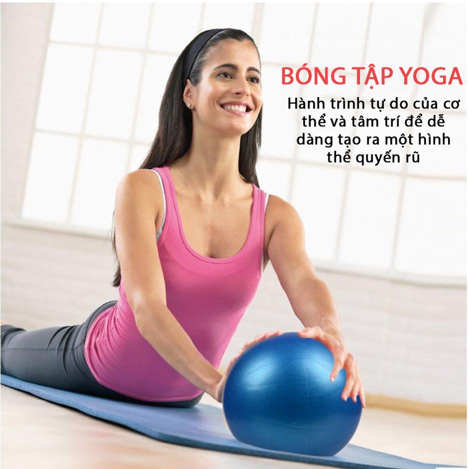 Bóng tập yoga,gym cỡ nhỏ đường kính 25cm + kèm theo dụng cụ thổi bóng - nâng cao sức khỏe - Gia dụng Nam Định