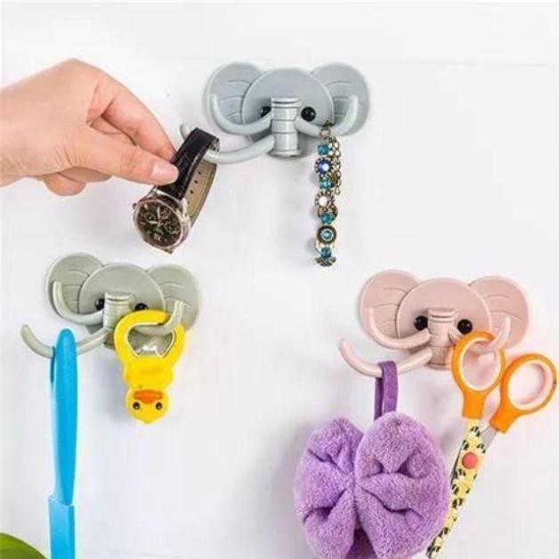 Móc Treo Dán Tường Con Voi Siêu Đáng Yêu