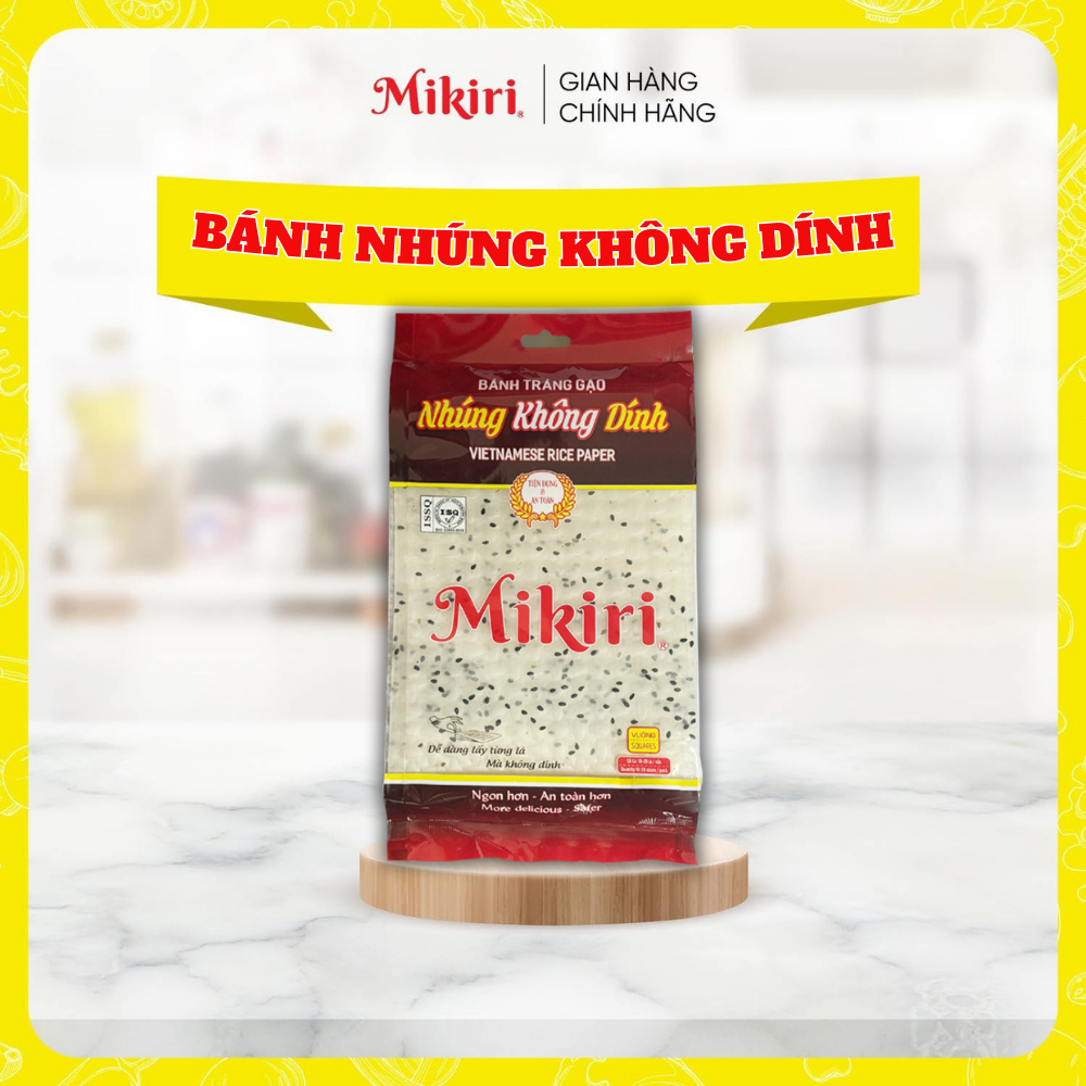[Sỉ] Thùng Bánh Tráng Mè Đen Nhúng Không Dính Mikiri 24 Túi 200gr/Túi