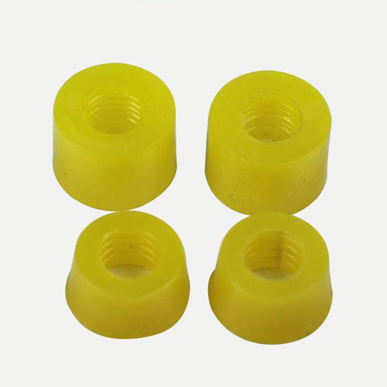 2x 4 Pieces Skateboard Bushings Longboard Truck Bushings Skateboard Cup Washers for Skateboard Trucks - Yellow 85A