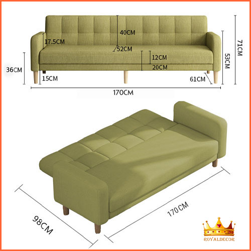 Ghế Sofa Giường Phòng Khách, Sofa Giường Thông Minh Gấp Gọn Chất Liệu Bọt Biển Cao Cấp - A02