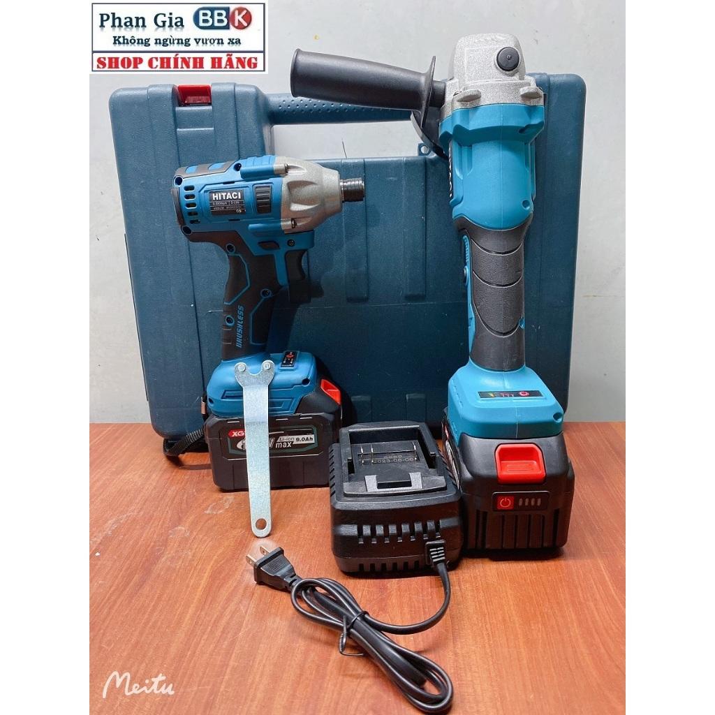 Combo 2 trong 1 gồm máy mài góc pin và máy chuyên vít pin 199V Pin 15 CELL - Tặng hộp đựng