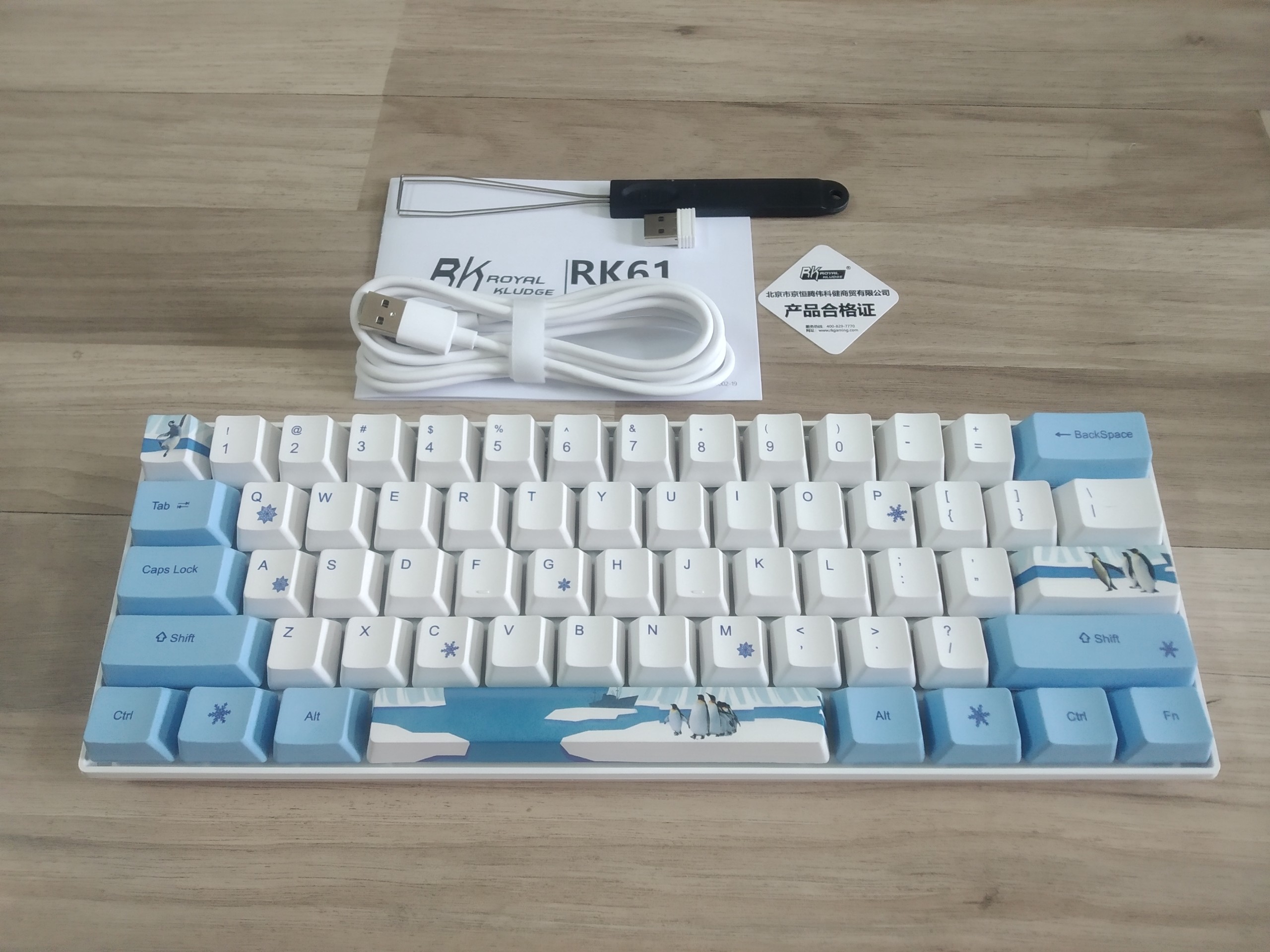 Bàn phím cơ không dây RK61 - Phiên bản giới hạn- Keycap PBT, công nghệ in Dye-sub, nhiều màu sắc, hoạ tiết. Chính hãng Royal Kludge