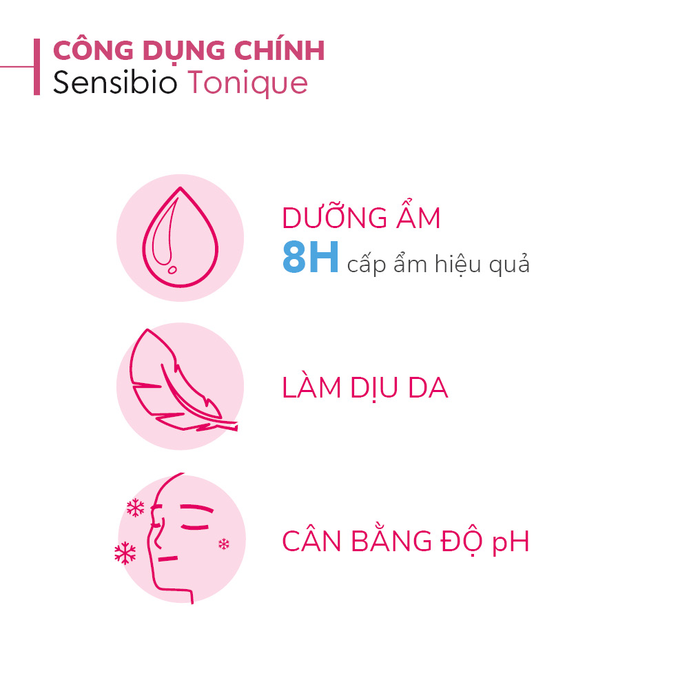 Dung dịch cân bằng, dưỡng ẩm và làm dịu cho da nhạy cảm Bioderma Sensibio Tonique